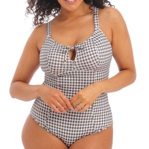 One Piece Checkered Swimsuit